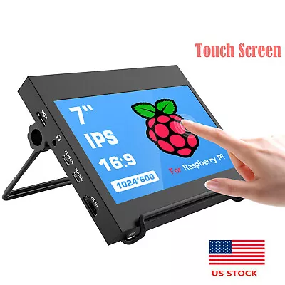 Touch Screen USB HDMI Monitor 7'' PC Screen Display For CCTV Raspberry Pi - US • $55.99