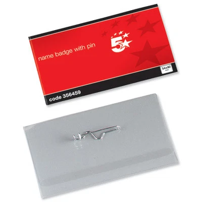 £15.99 • Buy Name Visitor ID Badges Plastic With Pin & Inserts 54x90mm - 356459