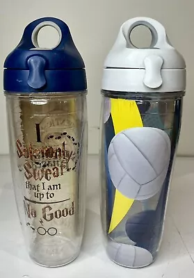 Tervis 24 Oz Water Bottles - Set Of 2 - Harry Potter & Volleyball Theme • $26