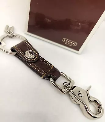 Coach Leather Trigger Snap Valet Key Fob Brown • $42