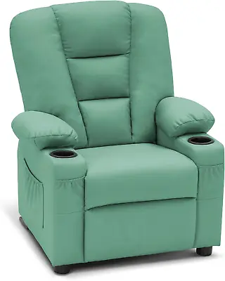 Mcombo Big Kids Recliner Chair With Cup Holders For Toddler Boys And Girls 2 Si • $182.87