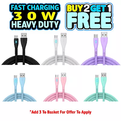 Fast Charger For Samsung Galaxy S22 S21 S20 S10 Type C USB-C Data Charging Cable • £2.99