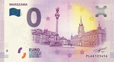 0 Euro Souvenir WARSZAWA 2019 • £51.52
