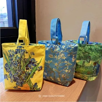Large Capacity Bucket Bag Handmade Shoulder Bag Painting Handbag  Women Girls • £10.57