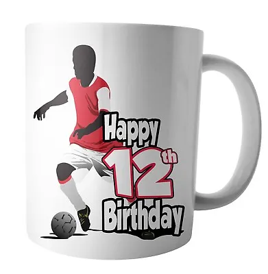 Football Birthday Mug Gift Boys Mens Dad Son Husband Grandson Brother ANY AGE • £12.95