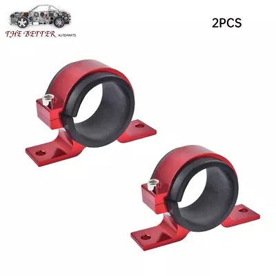 2x 50mm Fuel Pump Mount Bracket Fuel Filter External Clamp Cradle Holder Red • $10.99