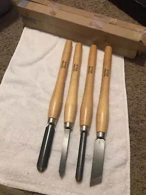 VTG Craftsman Made In USA High Speed Steel Lath Wood Turning Chisel Set 4 Piece • $44.95