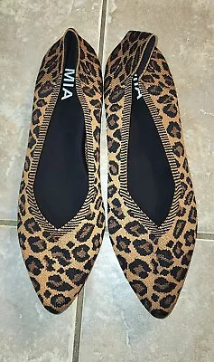 MIA Ballet Flats Izzy Animal Print Knit Pointed - Size 11 M US • $9.99