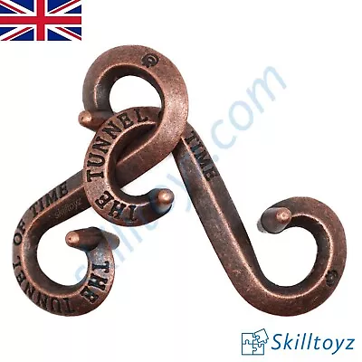 Skilltoyz IQ Cast Metal Puzzle Classic 3D Brain Teaser S&S Bronze #23 - UK Shop • £5.99