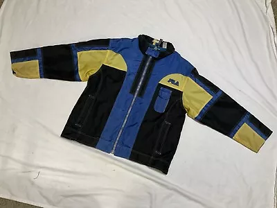 Vintage Retro Fila Men's Size M Blue Gold & Black  Nylon Shell Jacket  • $14