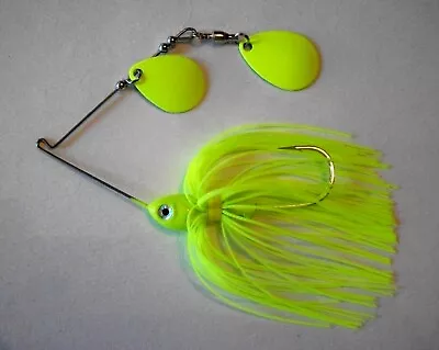 ELITE SPINNERBAIT   1/4oz   COLOR:  CHARTREUSE With CHARTREUSE COLORADO BLADES • $4.99