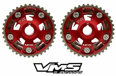 Vms Honda Prelude H22 Dohc Engines Adjustable Billet Cam Gears Pair Qty 2 Red • $109.95