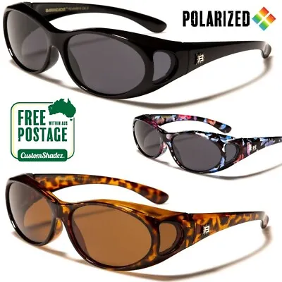 $24.95 • Buy Polarised Fit Over Sunglasses - Oval - Wear Over Prescription Glasses- Polarized