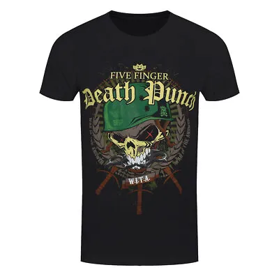 Five Finger Death Punch T-Shirt FFDP War Head Band Official New Black • £15.95