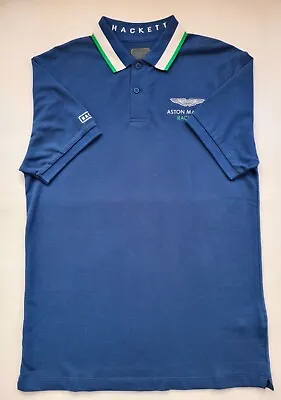 £40 • Buy Hackett Aston Martin Racing Polo Shirt Size M Blue/white