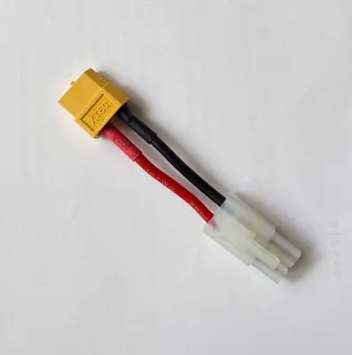 Heng Long XT60 Female Connector To Tamiya Big  Male Connector Cable 8 Cm Long UK • £3.99