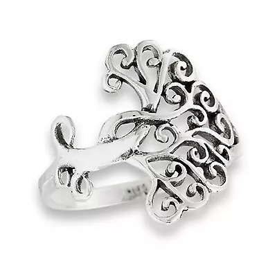 Bohemian Style Tree Of Life Ring 925 Sterling Silver Norse Viking Yggdrasil Band • $29.99