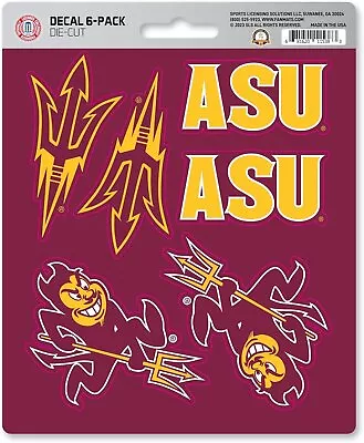 Arizona State University Sun Devils 6-Piece Decal Sticker Set 5x6 Inch... • $12.79