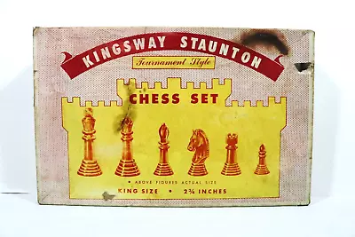 Vintage Kingsway Staunton Chess Set Tournament Style Starter • $10