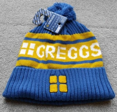 £19 • Buy NEW Greggs Primark Blue Bobble Beanie Hat Xmas Present Novelty Gift WINTER