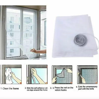 Fly Screen Netting Mosquito Moth Door Window Mesh Net Insect Bug Control • £3.45