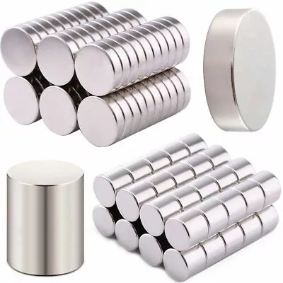 Diameter 1mm-80mm Very Strong Rare Earth NdFeb Round Cylinder Neodymium Magnets • $381.87