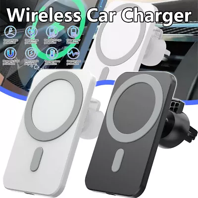 Magnetic Wireless Car Charger Mount Holder Fr IPhone Magsafe 15 14 13 12 Pro Max • $17.95
