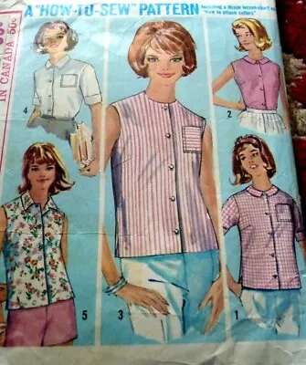 *LOVELY VTG 1960s BLOUSE Sewing Pattern 18/38 • $6.99