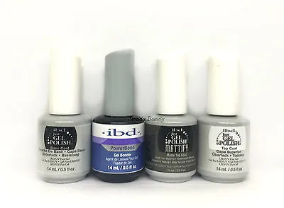 IBD Just Gel Polish-4pc Kit- Power BondBase & TopMattify Matte Top 0.5oz/14ml  • $29.99