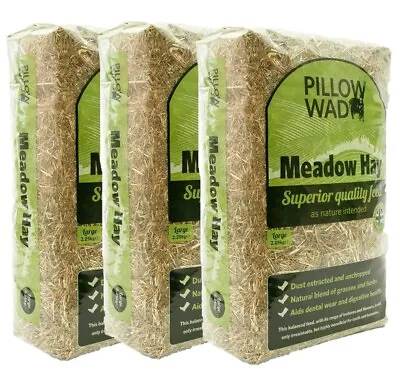 £15.99 • Buy Pillow Wad Meadow Hay Quality 3 X Large 2.25kg - Small Animal Pet Bedding Feed