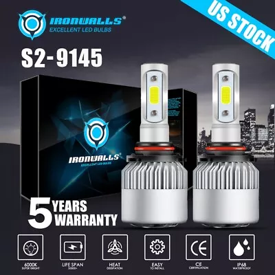 IRONWALLS 9145 9140 H10 LED Fog Light Bulbs For Ford F150 2004-2022 Super Bright • $19.99