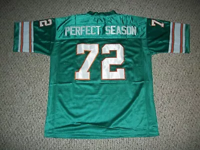 PERFECT SEASON #72 MIAMI Unsigned Custom Sewn New Football Jersey Sizes S-3XL • $38.05