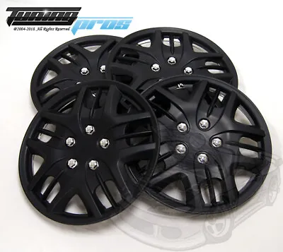 Hubcap 16  Inch Wheel Rim Skin Cover 4pcs Set Matte Black -Style 025 16 Inches- • $72.67