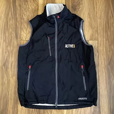 Musto Softshell Gilet Jacket Size Large Black Bodywarmer Vest • £30