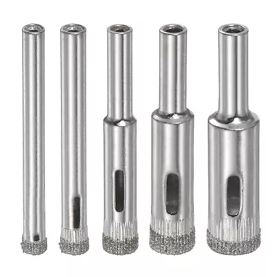 5pcs Diamond Drill Bit Set 3/16  1/4  5/16  3/8  1/2  Hollow Drill Bits Hole Saw • $13.54