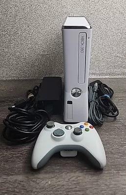 Microsoft Xbox 360 S Slim Model 1439 White Console Controller HDMI & Power Cord • $96.98