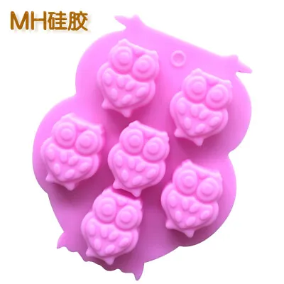 £2.86 • Buy Owls Pink Silicone Mould Chocolate Fondant Jelly Ice Cube Mold