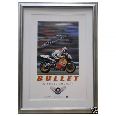 Mick Doohan Hand Signed & Framed 'bullet' Lithograph Print Motogp Grand Prix • $380.86