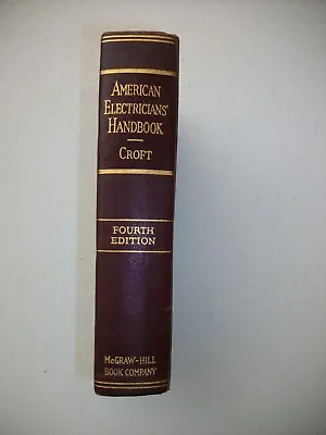 $19.95 • Buy American Electricians Handbook Croft 1936