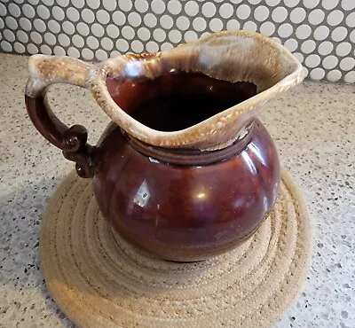 McCoy Pitcher Brown Drip Glaze 7528 Collectible Pottery Made In USA • $4.99