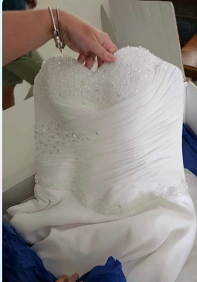 $100 • Buy Maggie Sorotteo - Wedding Gown Real Swaskofski Crystals 