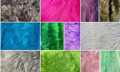 $10.99 • Buy Shaggy Faux Fur Fabric 60  Wide- Assorted Colors