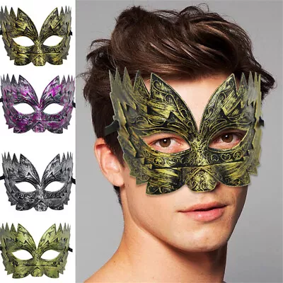 Masquerade Vintage Mask Men Performance Horror Funny Party Half Face Mask • £3.47