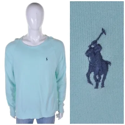 Vintage RALPH LAUREN POLO Sweatshirt L Jumper Sweater Top Green 90s Y2K • £19.99