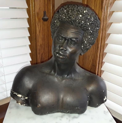 $180 • Buy Universal Statuary Corp. Chicago 1970 Black Bust By V. Kendrick 12  Blackamoor