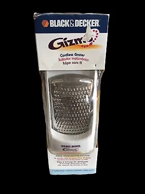 NEW Black & Decker Gizmo Cordless Electric Cheese Grater GG200 With 3 Blades • $18