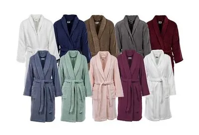 100% Luxury Egyptian Cotton Towelling Bath Robe Unisex Terry Towel Dressing Gown • £16.99