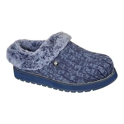 £29.99 • Buy Skechers Keepsakes Ice Angel Navy Blue Ladies Fur Lined Slip-on Mule Slippers