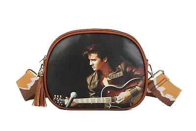 Women's Elvis Presly Timeless Design Tassel Camera Shopper Handbag Shoulder Bag • £22.99