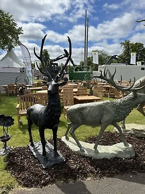 Garden Ornament Stag  Bronze Life Size  180 Cm Tall Full Bronze Hand Carved • £12500